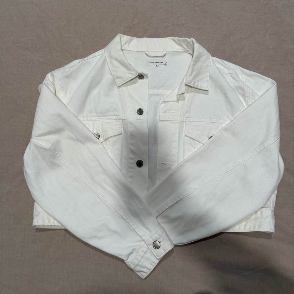 Good American Ivory Jean Jacket